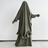 Nida Jilbab 2 Pièces Jupe Ensemble de Prière Turc Dubaï Saoudien Robe Long Khimar Vente en Gros Vêtements Islamiques Femmes Musulmanes Pudiques Filles