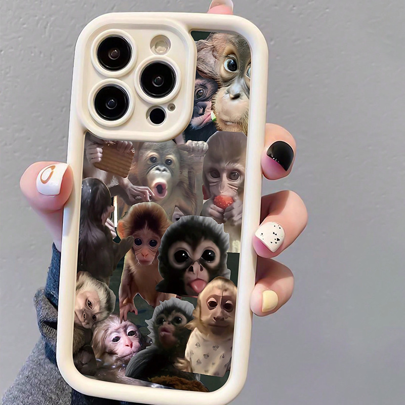 Many Monkey Print Ladder Lens Style Shockproof TPU Mobile Phone Cover Case  for Iphone 7 8 X Xr Xs 11 12 13 14 15 16 17 Pro Max| Alibaba.com
