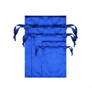 Pochette en velours de haute qualité avec cordon de serrage pour bijoux, bagues, colliers, boucles d'oreilles - Product Image 4