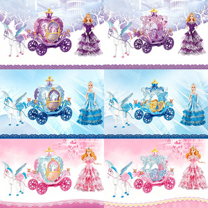 Jouets de jeu de rôle pour filles, <span class=keywords><strong>jouet</strong></span> à piles en forme de cheval volant et de calèche de princesse avec lumières et musique - Product Image 4