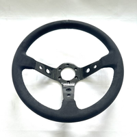 Volant de course DELUXON RSW90-1AC 350mm 14 pouces en cuir PU PVC à 3 branches pour modification automobile, drift et rallye - Vente flash