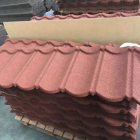 Hausbaumaterialien Metalldachziegel Bestseller in Nigeria und Kenia Farbige Steinbeschichtete Metalldachplatten