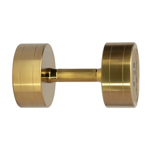 Haltères ronds de qualité supérieure, plaqués or titane, surface sablée, plusieurs options de poids, durables pour le corps, les bras, la salle de sport <span class=keywords><strong>à</strong></span> domicile - Product Image 3