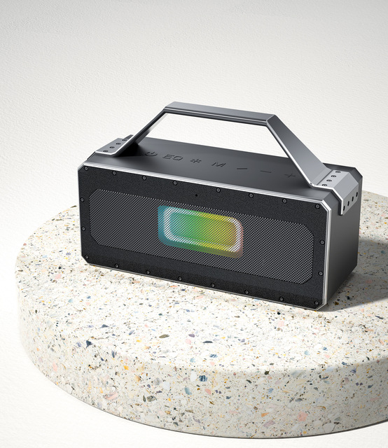 OEM Factory Portable Waterproof IPX7 Outdoor Soundbox Extra Bass RGB LED Lighting Wireless Stereo Bluetooth Party Speaker
