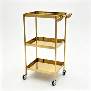 รถเข็นเก็บจานสแตนเลส 3 ชั้น แบบมีล้อ สำหรับร้านอาหาร รับน้ำหนักได้มาก - Product Image 1