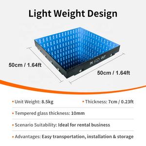 Nouvelles dalles de sol <span class=keywords><strong>LED</strong></span> magnétiques 3D éblouissantes 2025 pour la décoration d'éclairage de scène de fête de mariage - Product Image 3