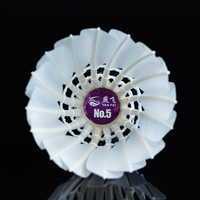 Volant de badminton professionnel, solide et personnalisé, de haute qualité, en plumes de canard, pour l'entraînement, vente en gros