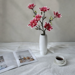 Rama Artificial de Magnolia de 75 cm, Flor Artificial para Decoración de Bodas, Hoteles, Hogares y Exhibiciones Comerciales - Product Image 1