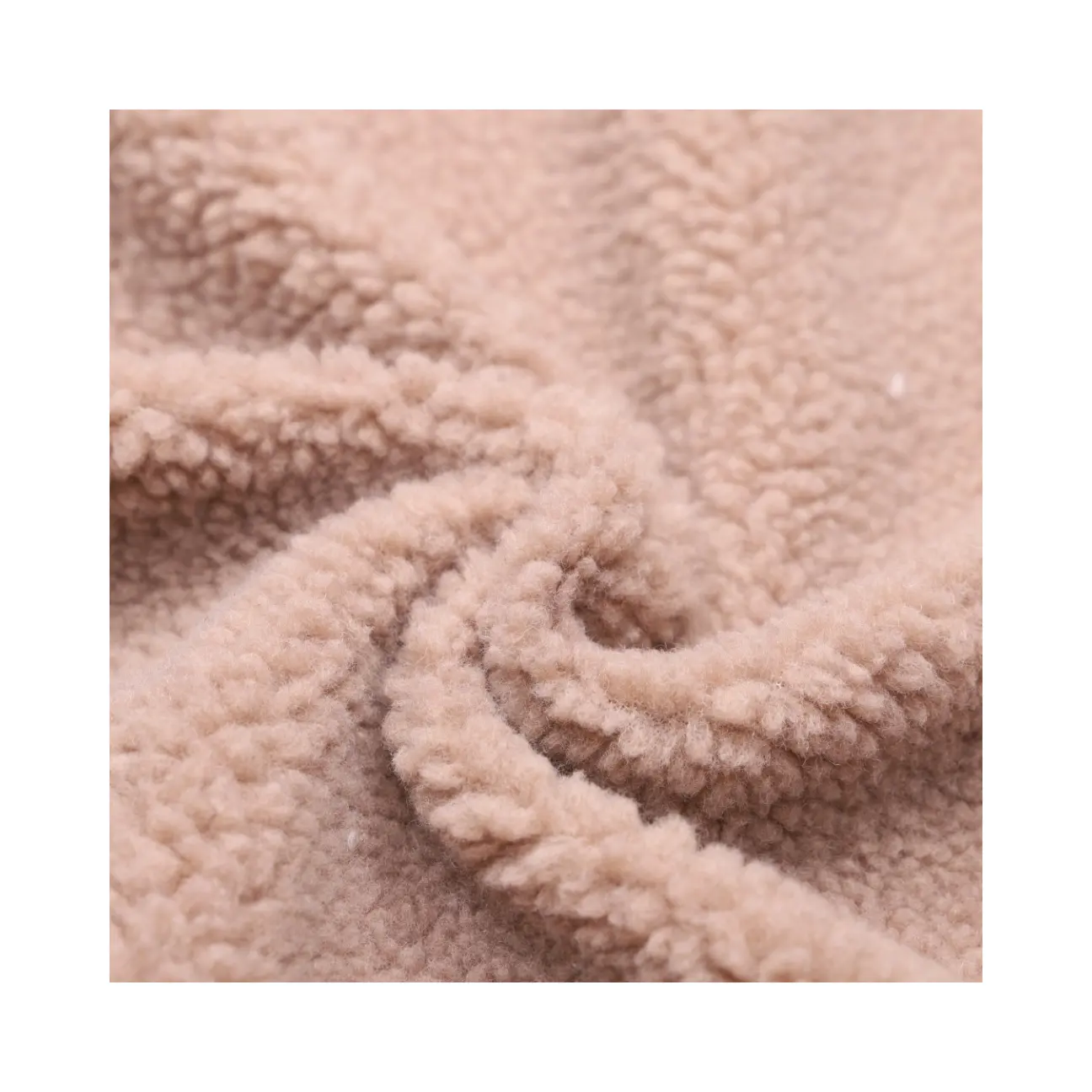 Customization Color 100% Polyester Knit Lamb Wool Recycled Fleece Fabric Polar For Clothing