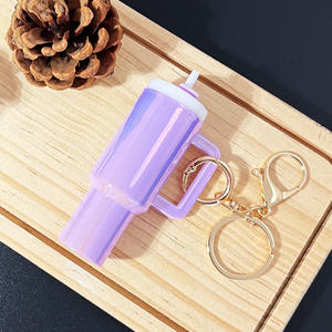 Llavero Mini Taza Colorido al por Mayor, Lindo Porta Bálsamo <span class=keywords><strong>Labial</strong></span> Desmontable con Forma <span class=keywords><strong>de</strong></span> Taza, Colgante para Bolso - Product Image 3