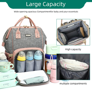 Sac à langer multifonctionnel OEM/ODM personnalisé avec berceau intégré et station de change pour maman et bébé - Vente en gros usine - Product Image 3