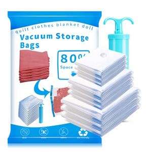 Bolsas de Almacenamiento al Vacío de Plástico, Clásicas, Protectoras, Ahorradoras de Espacio, Selladas, Transparentes, de PA+PE, para Ropa de Cama, Viajes y Hogar - Product Image 1