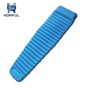 HOMFUL-colchón de aire inflable, cojín de dormir para momia con bomba