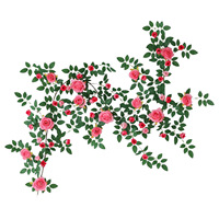 Guirlande murale de roses artificielles en soie, réaliste, faite à la main, design moderne, pour la Saint-Valentin, décorations d'hôtel, tuyau d'arrosage