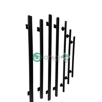 Poignée de traction unilatérale en forme de nœud, noire mate, pour portes métalliques en acier, vente en gros en Chine