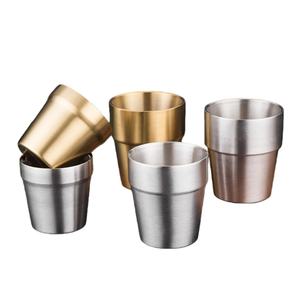 Vaso de Alta Calidad para Bebidas Frías, Acero Inoxidable 304, Reutilizable, Doble Capa, Anti-Escaldaduras, Anti-Caídas, para Leche, Café, Cerveza, 300 ml - Product Image 2