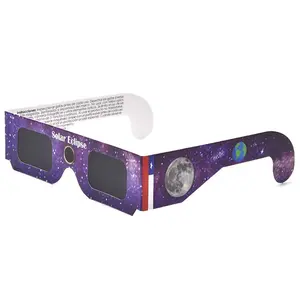 Sonnenbrille Sonnenfinsternisbrille direkte Sicht auf die Sonne UV-schutz Farbe Zufallsschutz schützt Augen 3D-Papier