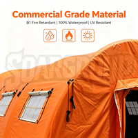 Abri médical gonflable en tissu Oxford résistant aux intempéries, tente de secours quatre saisons pour agents de sourcing professionnels