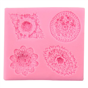 Rose Blue Enchantress Silicone Mold 4 Cavities Peony Flower Cake Decorating DIY Chocolate Fondant Mold - Product Image 1