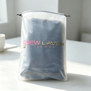Sac en plastique PE mat avec cordon de serrage pour l'emballage des vêtements, logo personnalisé imprimé, cordon noir - Product Image 5