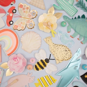 Platos y Vasos de Papel para Fiestas de Niños con Diseño de Animales Robóticos, Vajilla Personalizada de Fábrica, Juego de Platos para Fiestas - Product Image 5