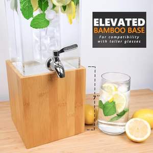 Dispensador de bebidas de acrílico transparente Premium Moderno de Nueva fabricación con soporte de madera - Product Image 5