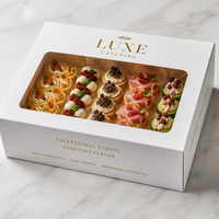 Biologisch Abbaubare Restaurant-Catering-Lunchbox mit Fenster Premium Karton Bäckerei-Verpackung Takeaway Catering Lebensmittelbehälter