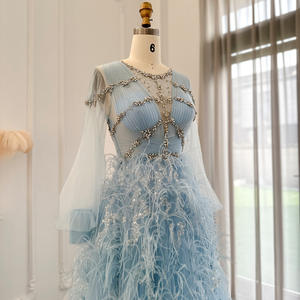 ชุด SZ108แบบทางการสำหรับงานเลี้ยงตอนเย็นแขนบาน - Product Image 5