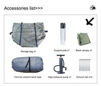 Tente gonflable de luxe pour le glamping, tente en coton imperméable pour l'extérieur, grand espace, lodge de camping familial