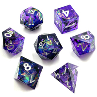 Juego de dados de resina de doble Color de World of Warcraft, juego de mesa poliédrico de 7 piezas, regalo de Halloween, accesorios para juegos de rol