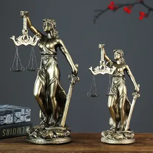 Statuette en polyrésine, déesse Thémiès en bronze, figurine personnalisée de la déesse grecque de la justice avec balance, décoration pour cabinet d'avocats - Product Image 1