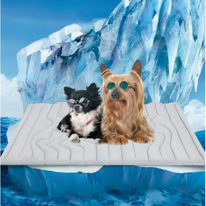 Alfombra refrescante para mascotas Qingge, tallas S, M, L, XL, en gris, beige, azul y verde, transpirable, para verano, para prevenir golpes de calor. - Product Image 2