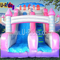Château gonflable de dessin animé de toboggan aquatique gonflable sautant durable à prix d'usine en gros pour des toboggans amusants