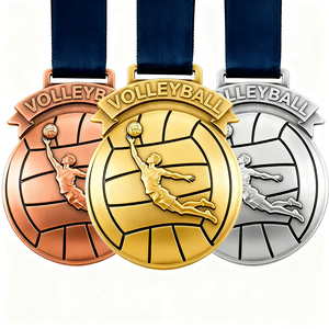 Logotipo <span class=keywords><strong>de</strong></span> diseño <span class=keywords><strong>de</strong></span> aleación <span class=keywords><strong>de</strong></span> zinc personalizado, Medalla deportiva <span class=keywords><strong>de</strong></span> <span class=keywords><strong>voleibol</strong></span> <span class=keywords><strong>de</strong></span> superficie pulida, medalla <span class=keywords><strong>de</strong></span> carrera <span class=keywords><strong>de</strong></span> <span class=keywords><strong>voleibol</strong></span> chapada en plata <span class=keywords><strong>de</strong></span> cobre dorado a granel - Product Image 1