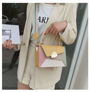 Wome-Bolso de hombro con anillo de hierro semicírculo, moda coreana, Joker, costura de Color, novedad - Product Image 4