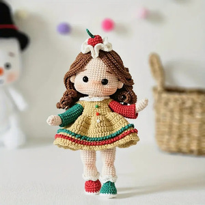 Cute Princess Doll <strong>Crochet</strong> <strong>Kit</strong> - Handmade Yarn Knitting Supplies, DIY Decorative Doll, Ideal Christmas Present - Product Image 4