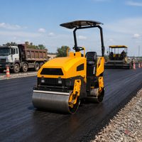 Mini-compacteur vibrant à double tambour JUYOU 2,5 tonnes pour la construction routière