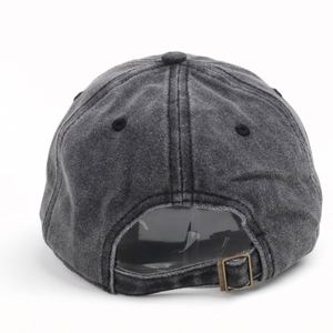 Wholesale Vintage Sport 6-Panel <b>Plain</b> Denim Casual Hat Custom Embroidery Washed Cowboy Baseball <b>Cap</b> With Logo - Product Image 3
