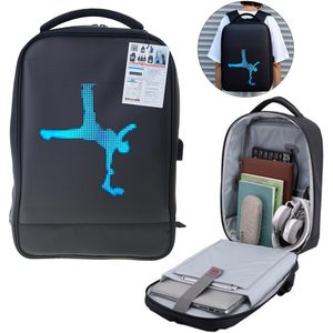 PANFHGFG LED Cycling <b>Backpack</b> 15.6 Laptop Compartment Waterproof Softback Unisex Shoulder <b>Straps</b> - Product Image 2