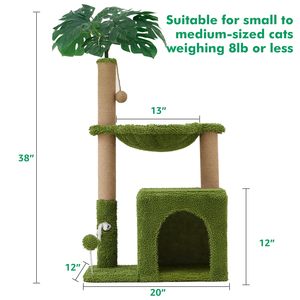 Woochpet Albero per <span class=keywords><strong>Gatti</strong></span> da Interno Multifunzionale con Comodo Letto e Robusto Tiragraffi - Product Image 2