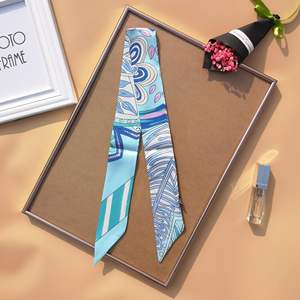 Sciarpa da <span class=keywords><strong>Donna</strong></span> di Alta Qualità Effetto Seta, Nastro di Seta Twill di Lusso, Sciarpa Designer con Motivo a Collo di Cavallo, Personalizzabile 90*5cm, <span class=keywords><strong>Foulard</strong></span> per Borse da <span class=keywords><strong>Donna</strong></span> - Product Image 5