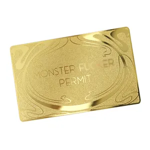 Metal Brass Gold Custom VIP Gift Mirror Embossed Gold Metal Business Card Stainless Steel Business Card Customize Printing Metal