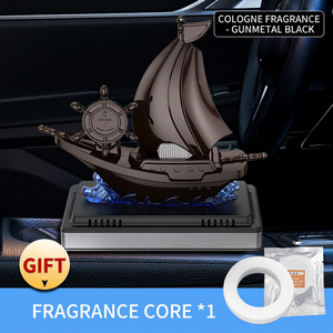Adorno de Perfume para Coche con Forma de Barco de Resina, Energía Solar, Evaporación Natural, Sensor de Luz, Rotación, Fragancia Floral para Consola Central 31-60 - Product Image 4
