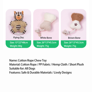 Juguetes Interactivos para Perros, Cuerda con Nudos, Resistentes, para Masticar, Alivian el Aburrimiento, para Perros Medianos y Grandes - Product Image 5