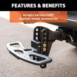 Tham vọng điều chỉnh Trailer Hitch cái trục Móc kết hợp 2inch Receiver công suất cao <span class=keywords><strong>tri</strong></span> bóng thả Hitch có thể điều chỉnh - Product Image 4