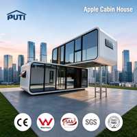 Maison de bureau Apple à 1 ou 2 étages au design moderne, conteneur de luxe de 20 ou 40 pieds pour hôtel, complexe hôtelier ou usage commercial