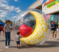 Lune gonflable personnalisée avec texte sur mesure pour la décoration d'événements festifs, la publicité commerciale, les événements de carnaval