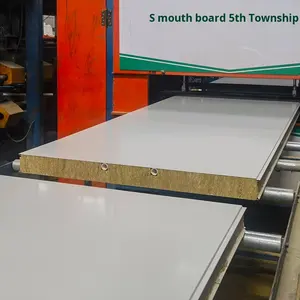 Panneau sandwich en acier coloré S-Port 1150 mm d'<span class=keywords><strong>épaisseur</strong></span>, ignifuge, isolation thermique et phonique en laine de roche, imperméable, pour usine et bureau - Product Image 4