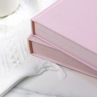 Couverture de journal intime en lin mignon personnalisé rose écriture couverture rigide A5 Journal cahier Journal impression planificateur quotidien