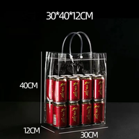 Sac fourre-tout en PVC transparent avec logo personnalisé, mini sac cadeau, sac de voyage grande capacité, sac fourre-tout en plastique transparent tendance, vente en gros OEM